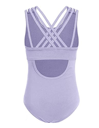 Arshiner Girls' Crisscross Straps Sleeveless Ballet Leotards