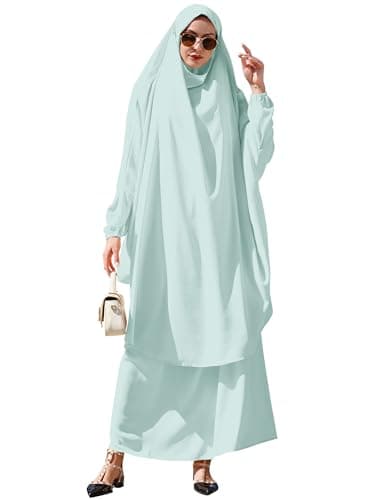 IWEMEK Muslim Women's Chiffon Abaya Dress Set