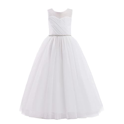 Glamulice Long A-Line Maxi Flower Girl Holiday Dress