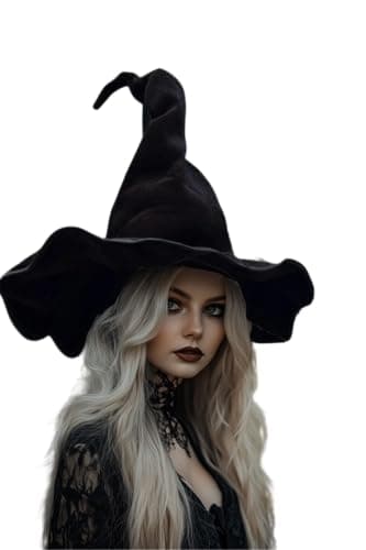 Adult Black Witch Hat for Women - Halloween Costume Accessory