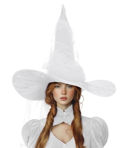 VZQI Black Witch Hat Large Mesh for Women Adults Halloween