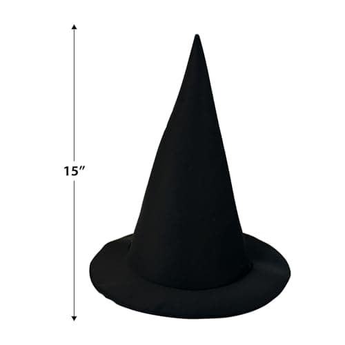 Beistle Black Witch Hat for Halloween Cosplay and Trick-or-Treat