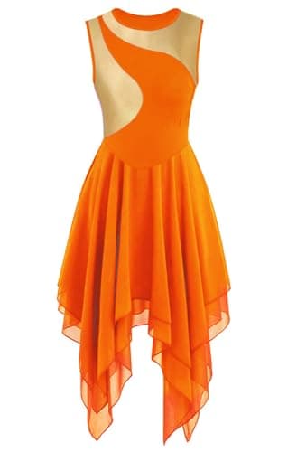 YrsZX Women's Praise Dance Dress & Flowy Skirt for Worship Costumes