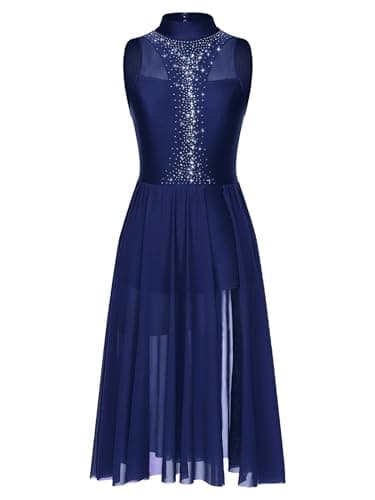 Women's Lyrical Dance Costume Mesh Flowy Dress