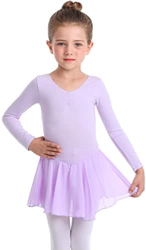 MdnMd Girls' Ballet Leotards with Skirt for Toddlers