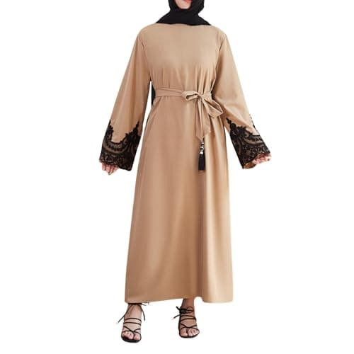 KUIOLYPOER Women's Pakistani Kaftan Abaya, Muslim Dress for Prayer and Dubai Outfits