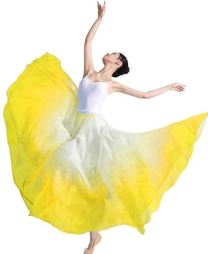 ORIDOOR Graduated Color 35" Lyrical Dance Skirt for Women