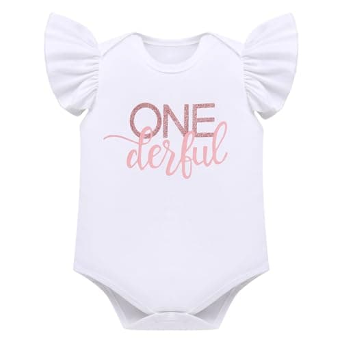 ODASDO Baby Girl 1st Birthday Cake Smash Outfit Set