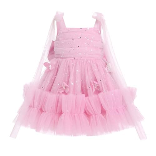 Toddler Girls Butterfly Dress for Birthday Party and Special Occasions