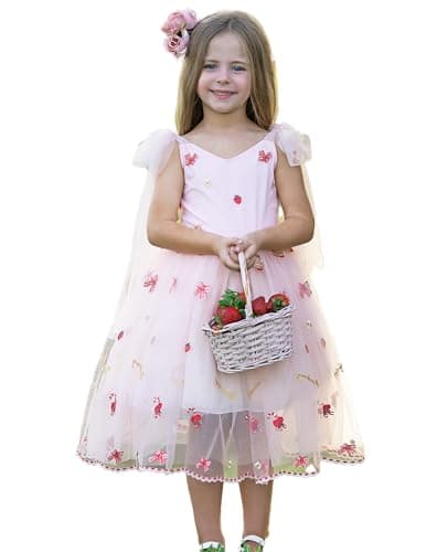 LalaMira Floral Embroidered Toddler Girls Wedding Dress Tulle Photo Shoot