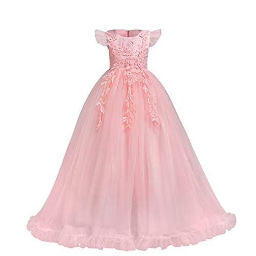 ODASDO Flower Girl Long Dress for Wedding Bridesmaid Pageant