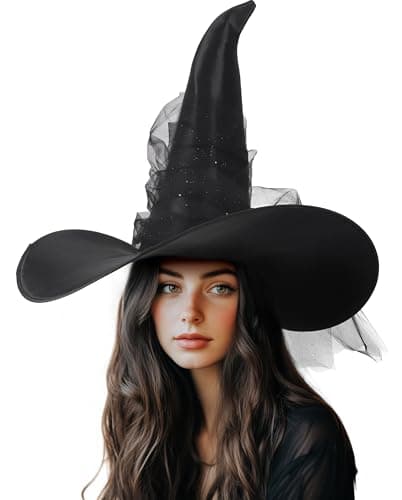 HOMELEX Halloween Witch Hat for Adults with Large Heads