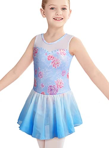 Belovance Girls Gymnastics Skirted Leotards Ballet Tutu