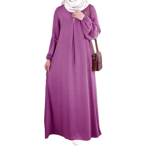 KUIOLYPOER Women's Pakistani Kaftan Abaya, Muslim Dress for Prayer and Dubai Outfits