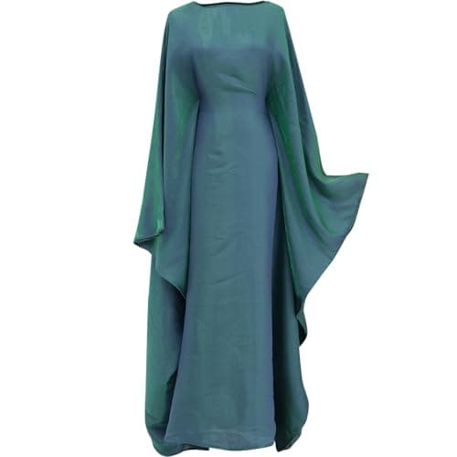 Jazvano Dubai Shiny Bat Sleeve Maxi Abaya for Women