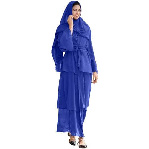 ODASDO Chiffon Abaya Dress for Muslim Women