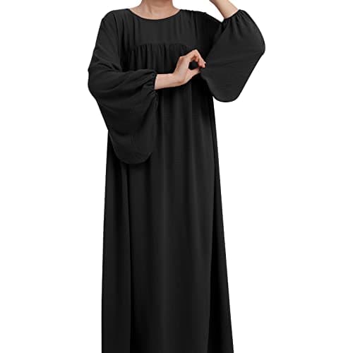 IMEKIS Women Muslim Abaya Maxi Dress