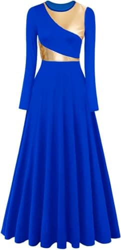 ORIDOOR Women's Modern Worship Liturgical Dance Dress Full Length Church Robe