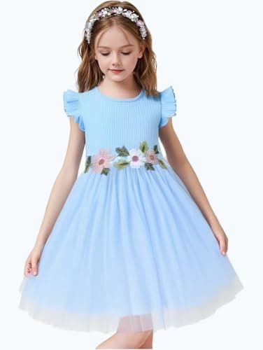 HILEELANG Little Flower Girl Tutu Dress for Easter & Birthday PARTIES
