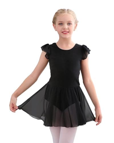 Pink Ruffle Sleeve Ballet Outfit for Toddler Girls