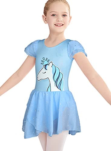 Belovance Girls Gymnastics Skirted Leotards Ballet Tutu