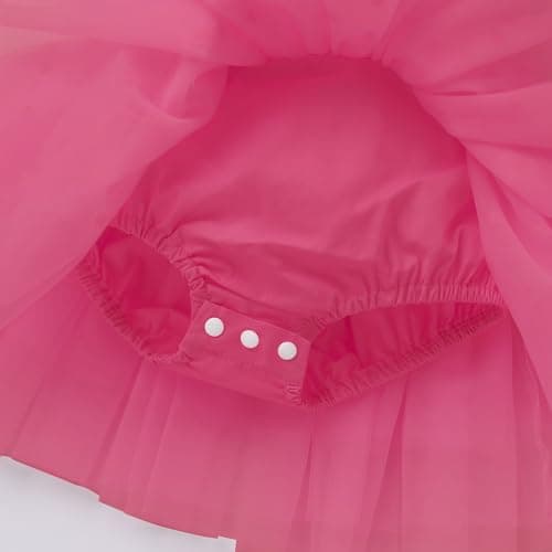 ODASDO Baby Girl First Birthday Cake Smash Tutu Romper with Tiara Headband