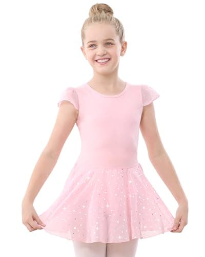 Pink Ruffle Sleeve Ballet Outfit for Toddler Girls