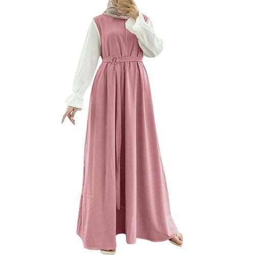 KUIOLYPOER Women's Pakistani Kaftan Abaya, Muslim Dress for Prayer and Dubai Outfits