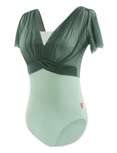 Daydance Green Lyrical Ballet Leotards for Women & Teen Girls