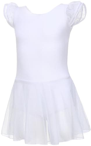 MdnMd Ballet Leotard with Skirt for Toddler Girls