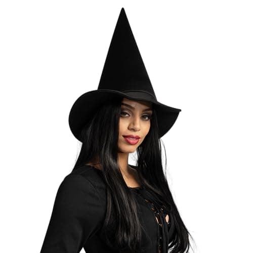 Spooktacular Black Witch Hat - Halloween Costume Accessory