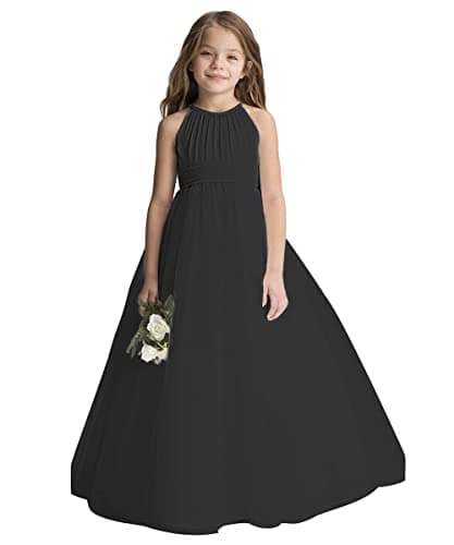 Abaow Kids Wedding Flower Girl Tulle Chiffon Dresses