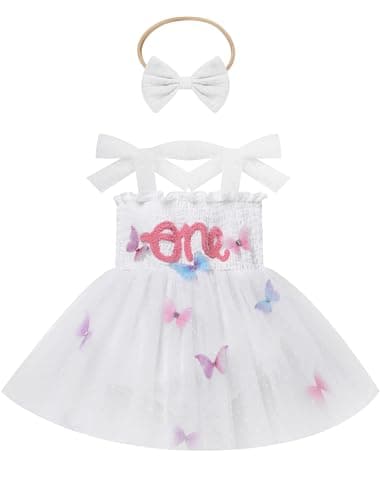 IMEKIS Boho Strawberry Romper Tulle Dress & Headband for Baby Girls Summer Photo Shoot