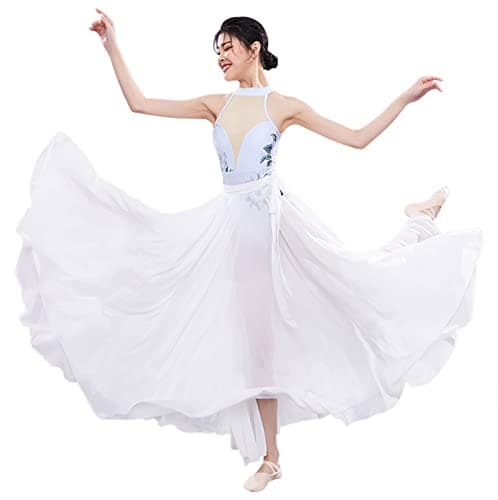 Z&X Women's Gradient Chiffon Dance Skirt for Modern Ballet Performance