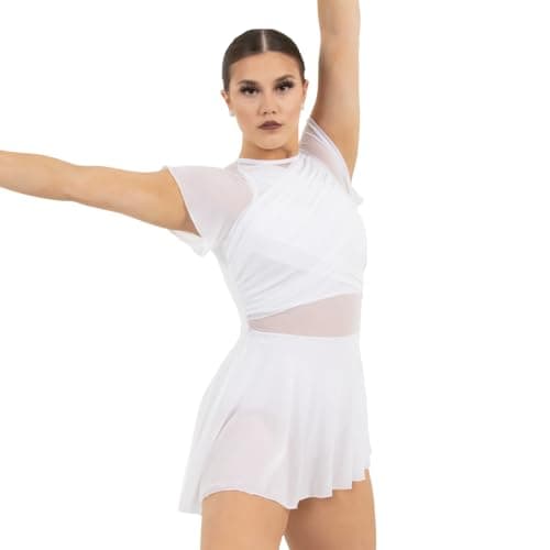 Alexandra Collection Flurry Sleeve Skirted Leotard Dance Costume