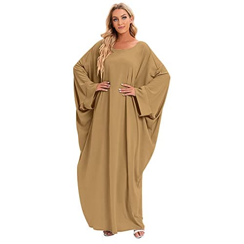 Abayas for Muslim Women - One-Piece Long Sleeve Islamic Prayer Dress