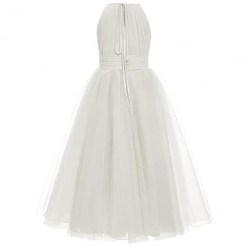 Abaow Kids Wedding Flower Girl Tulle Chiffon Dresses