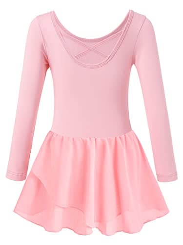 Girls Dance Leotards with Ruffle Sleeves and Criss-cross Back for Ages 3-9