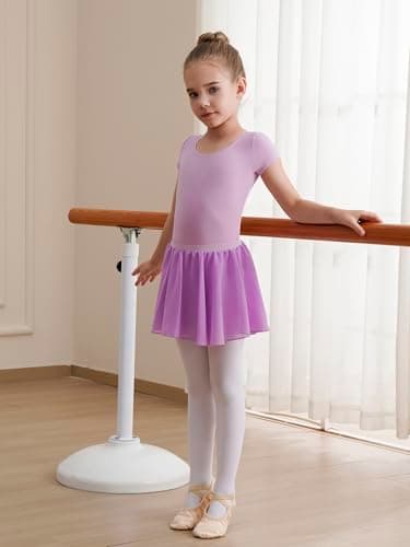 WEGETIT Girls Toddler Ballet Leotard with Skirt Tutu Dance Outfit
