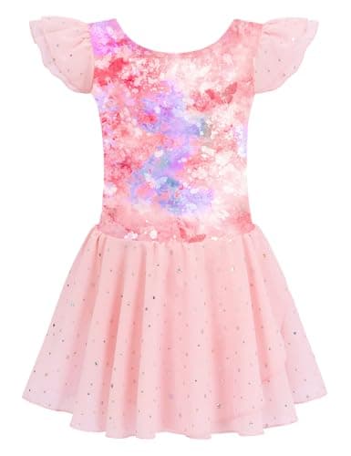 MdnMd Ballet Leotard with Skirt for Toddler Girls