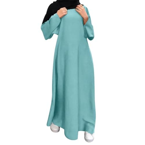 Women Muslim Long Sleeve Kaftan Dress