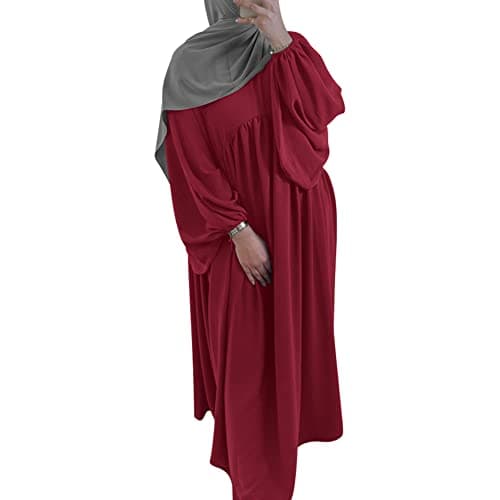 IMEKIS Women Muslim Abaya Maxi Dress