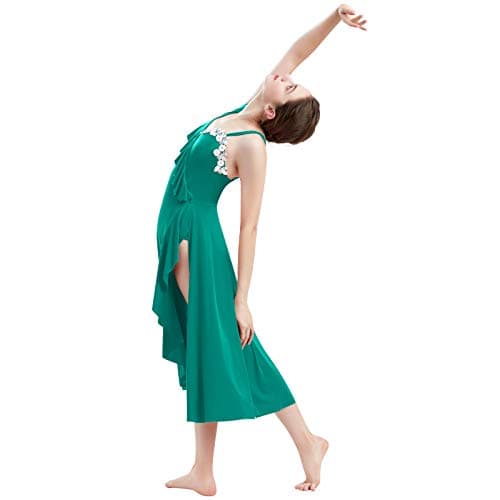 ODASDO Women's Modern Asymmetrical Midi Dance Dress