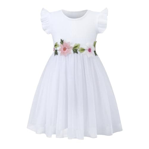 HILEELANG Little Flower Girl Tutu Dress for Easter & Birthday PARTIES