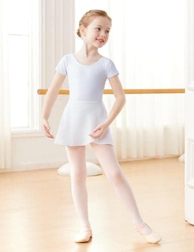 Daydance Girls' 3-in-1 Dance Set: Lined Spandex Leotards with Removable Skirts and Tights