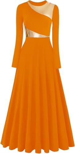 ORIDOOR Women's Modern Worship Liturgical Dance Dress Full Length Church Robe