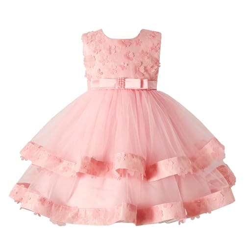 Miipat Baby Girl Sequins Princess Wedding Dress 12M-4Y