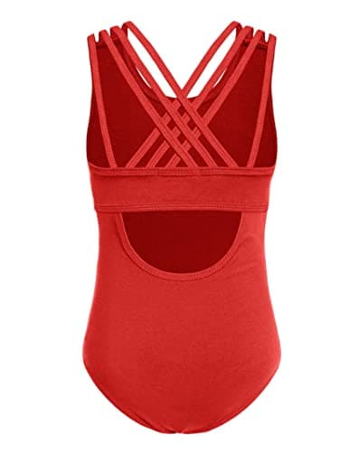 Arshiner Girls' Crisscross Straps Sleeveless Ballet Leotards