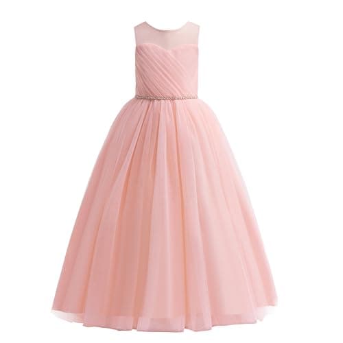 Glamulice Long A-Line Maxi Flower Girl Holiday Dress
