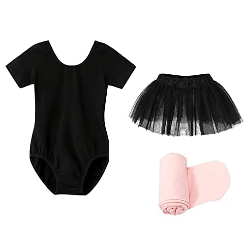 Girls Ballet Leotard Outfit with Skirt and Tights (Toddler to Big Kid)
